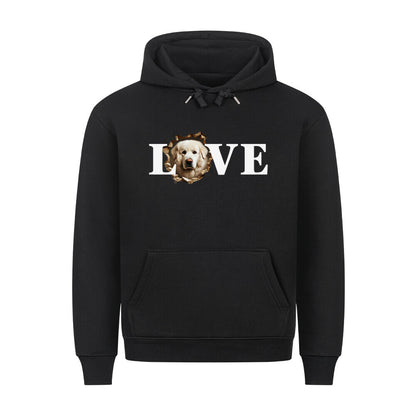 Premium Hoodie "Kuvasz - LOVE" Schwarz – hunde-shirt.de