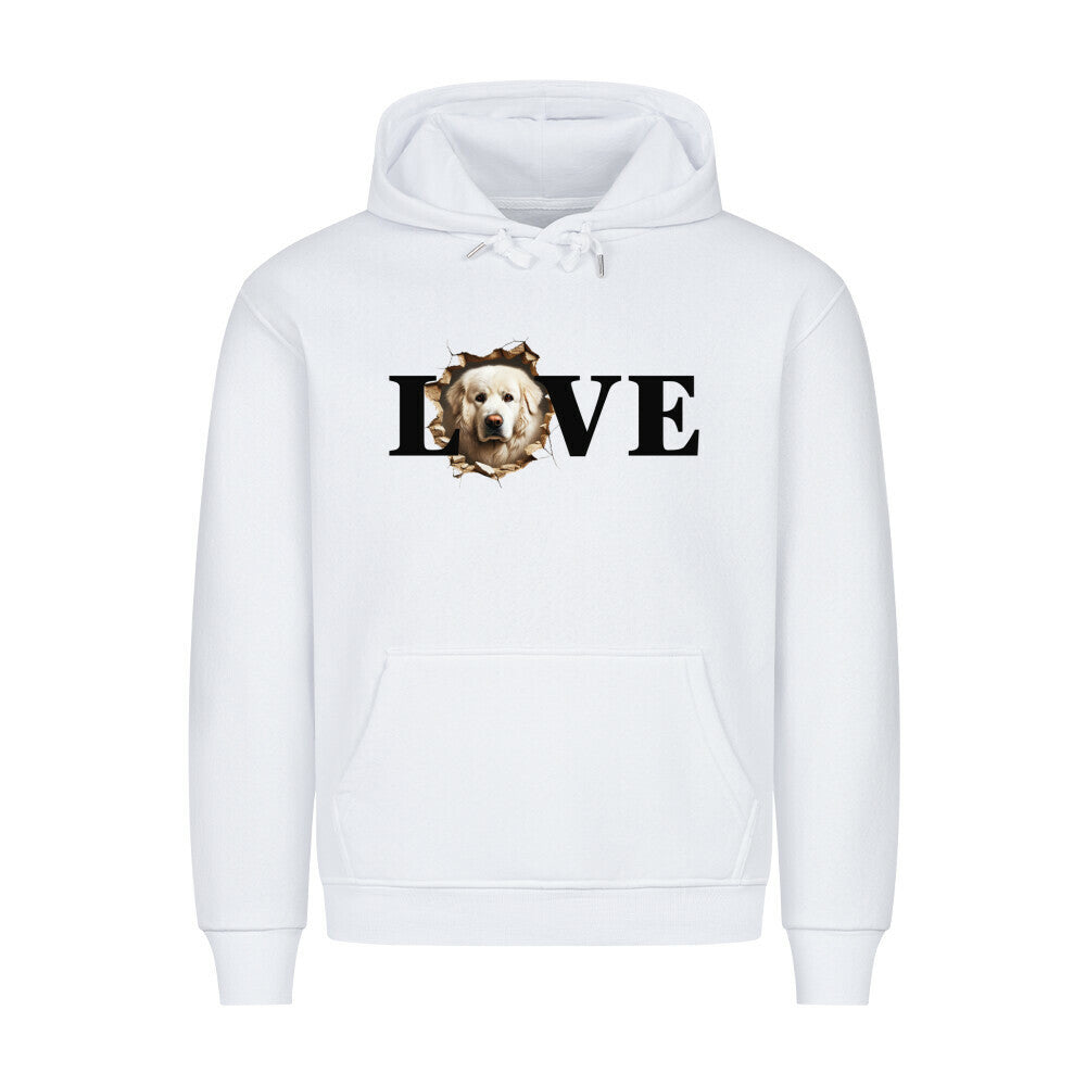 Premium Hoodie "Kuvasz - LOVE" Weiß – hunde-shirt.de