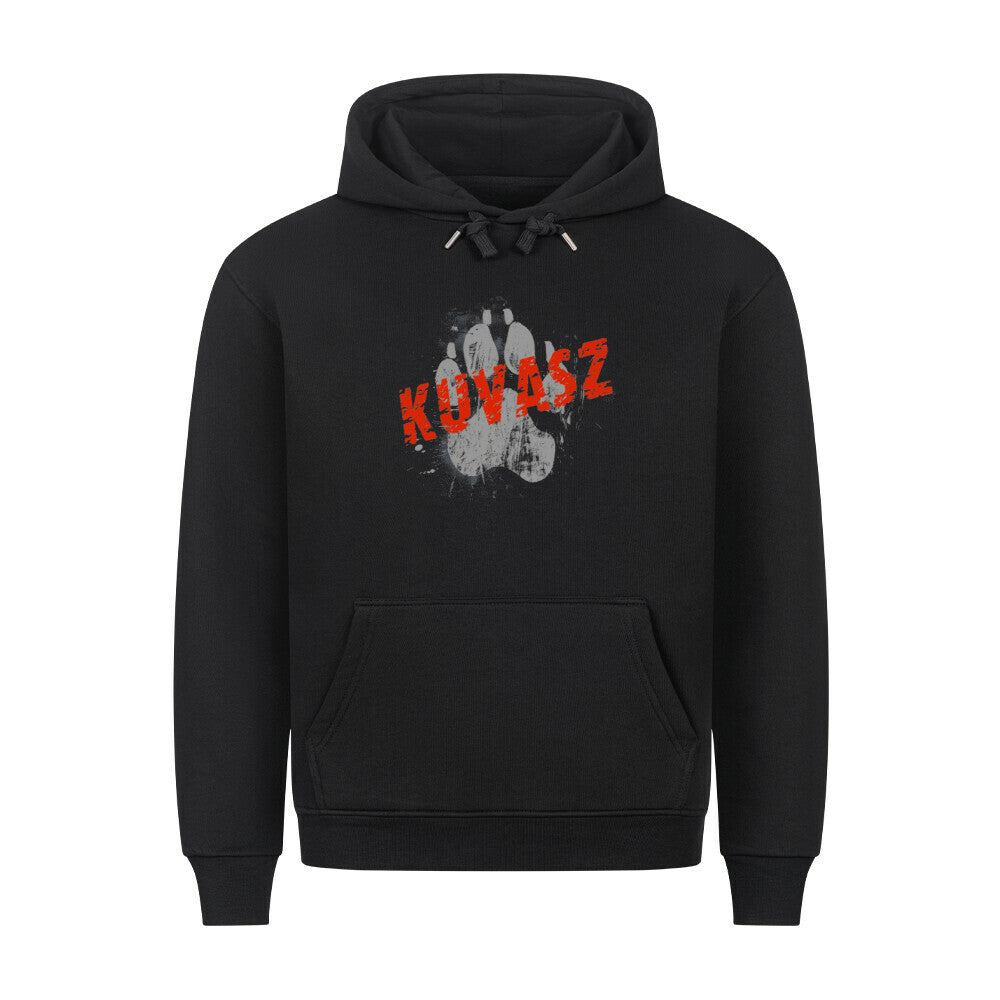 Premium Hoodie "Kuvasz - PAW" Schwarz – hunde-shirt.de