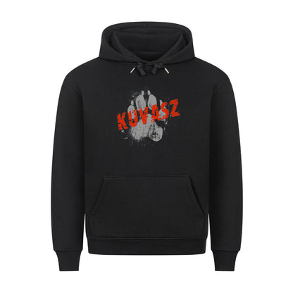 Premium Hoodie "Kuvasz - PAW" Schwarz – hunde-shirt.de