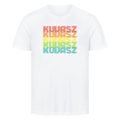 Premium T-Shirt "Kuvasz - RETRO" Weiß – hunde-shirt.de