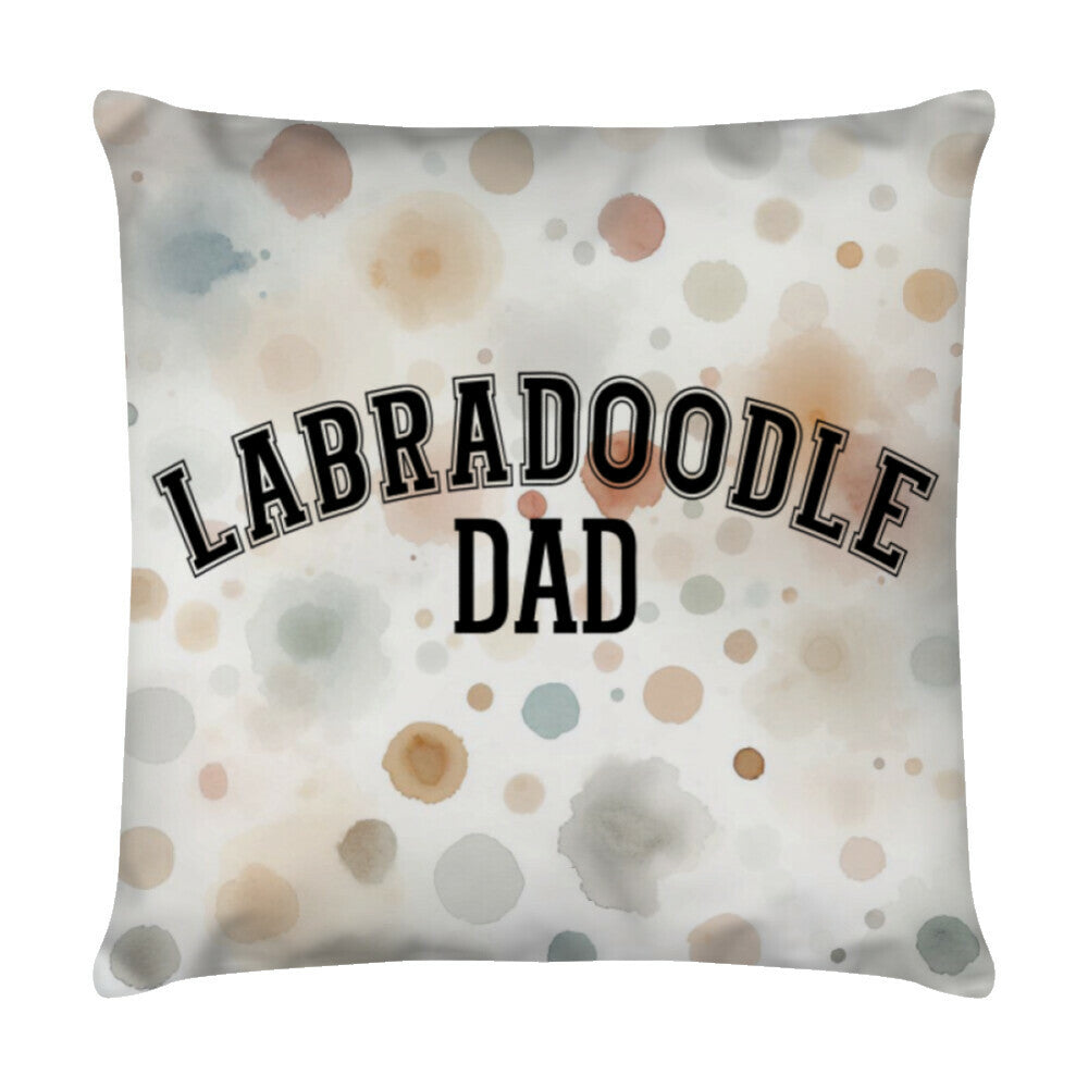 Kissen "Labradoodle - DAD" Weiß – hunde-shirt.de
