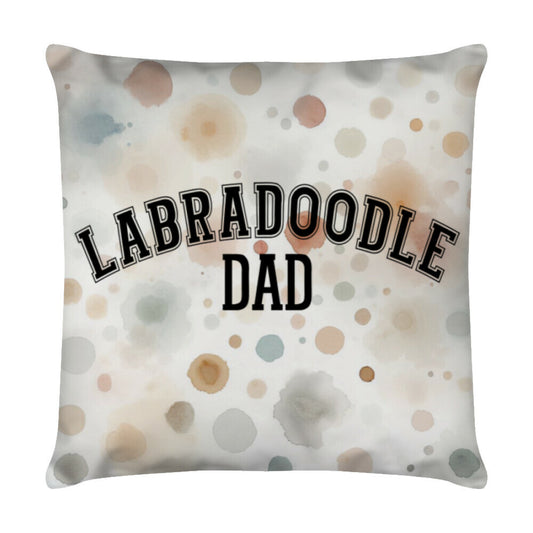 Kissen "Labradoodle - DAD" Weiß – hunde-shirt.de