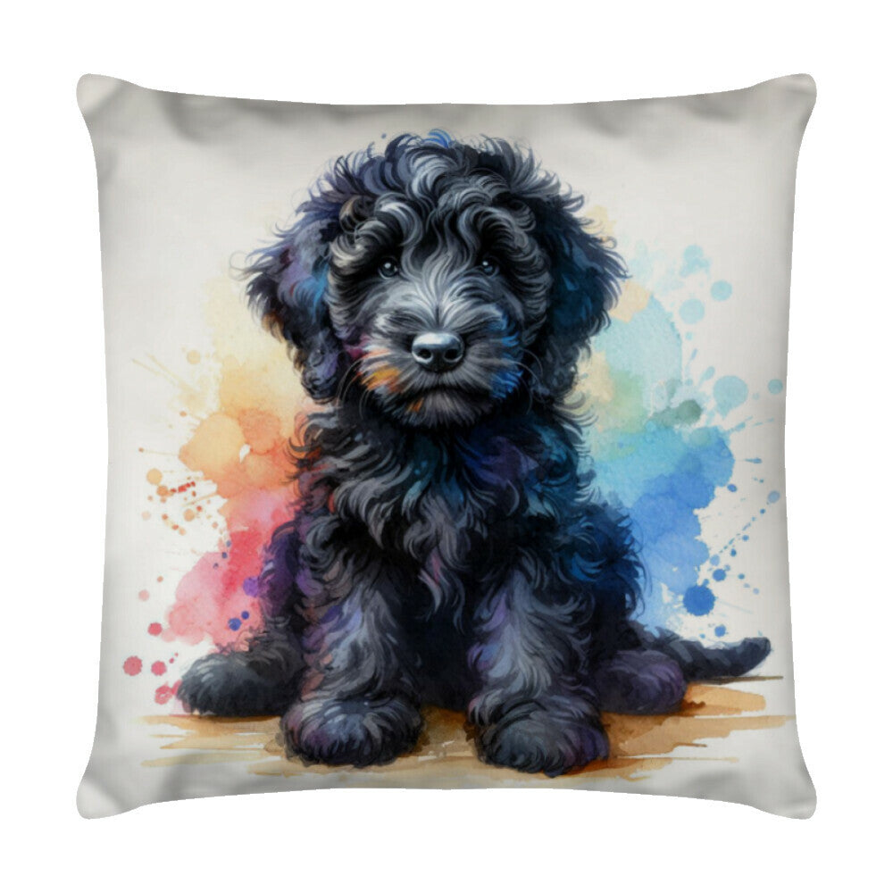 Kissen "Labradoodle - Puppy Color" Weiß – hunde-shirt.de