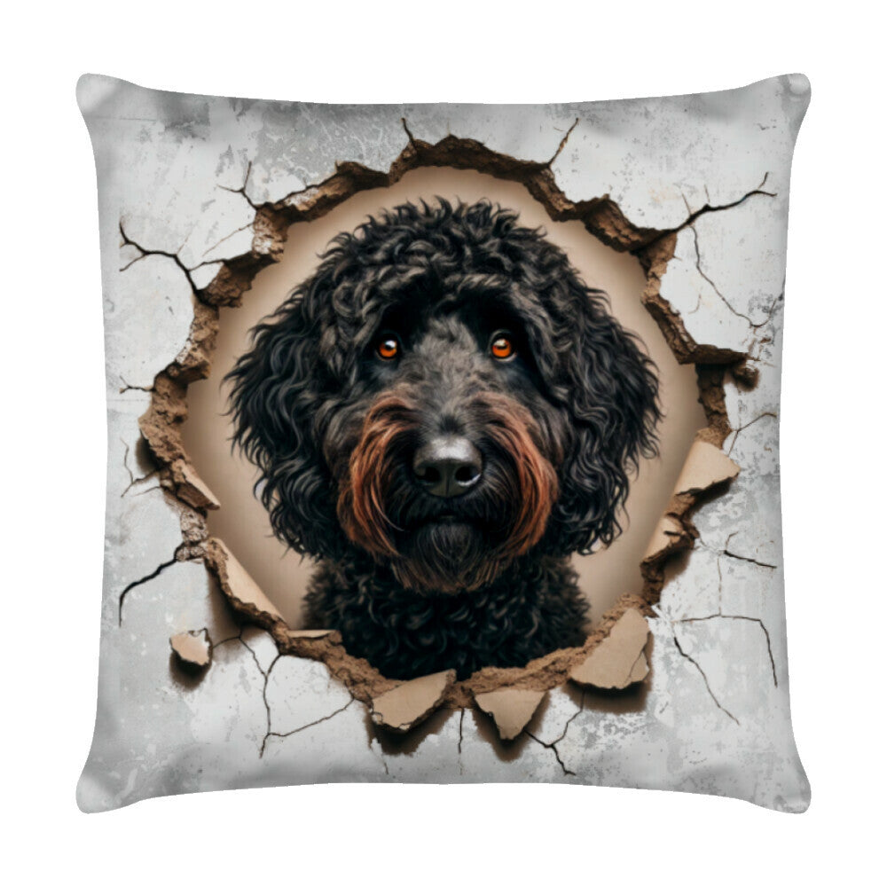 Kissen "Labradoodle - Look" Weiß – hunde-shirt.de