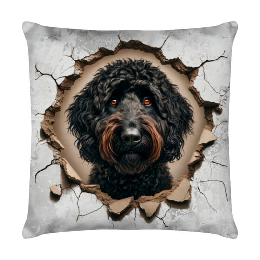 Kissen "Labradoodle - Look" Weiß – hunde-shirt.de