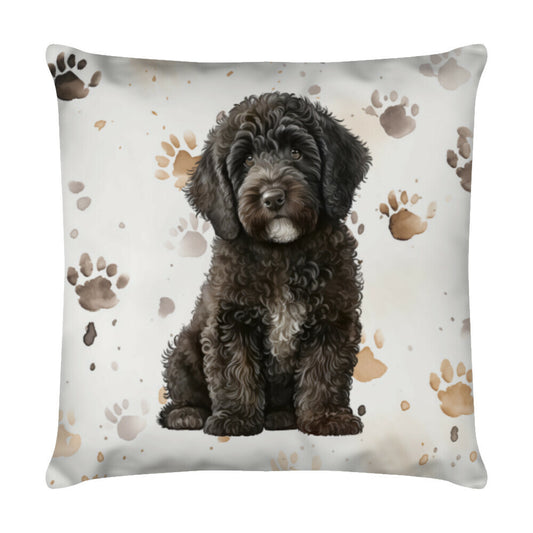 Kissen "Labradoodle - Puppy Paws II" Weiß – hunde-shirt.de