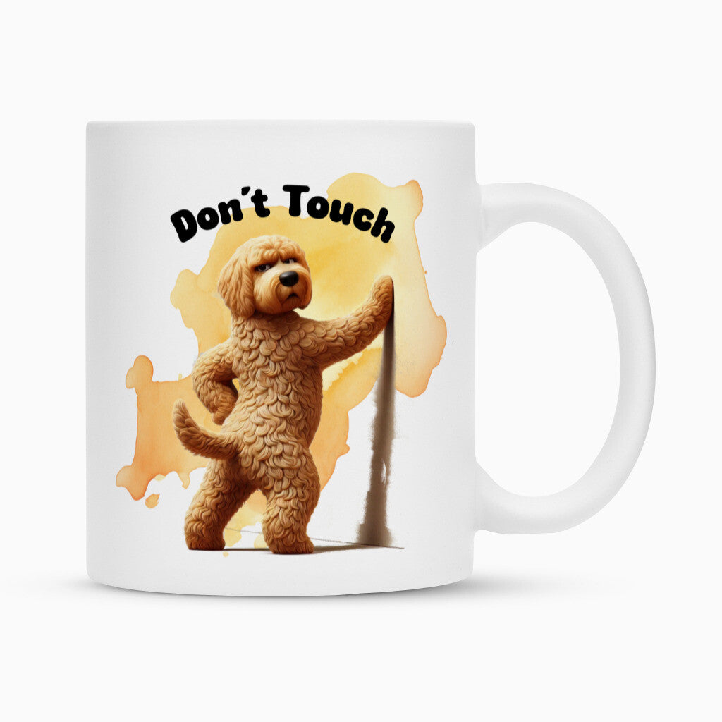 Tasse "Labradoodle - Don´t touch" Weiß – hunde-shirt.de