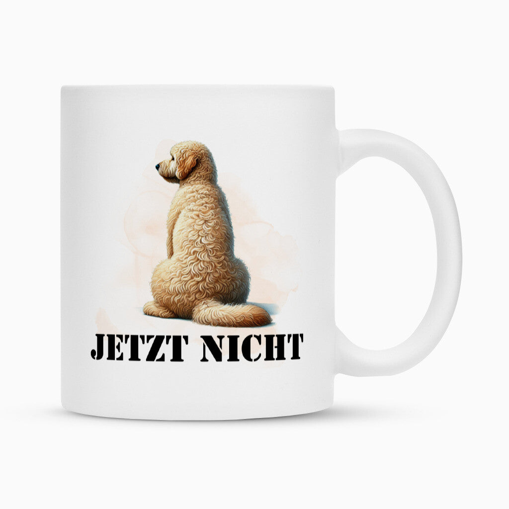 Tasse "Labradoodle hell - JETZT NICHT" Weiß – hunde-shirt.de