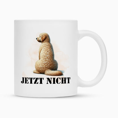 Tasse "Labradoodle hell - JETZT NICHT" Weiß – hunde-shirt.de