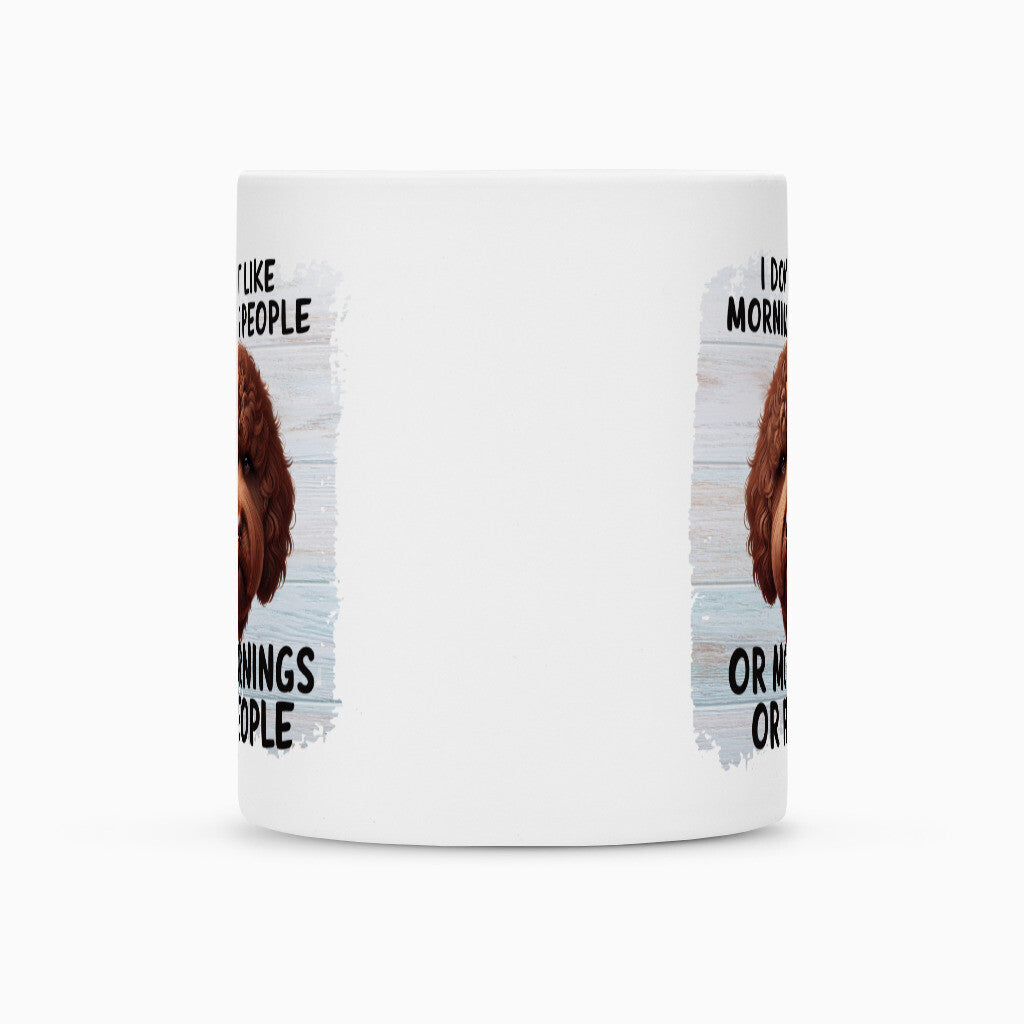 Tasse "Labradoodle braun - Morning People" – hunde-shirt.de