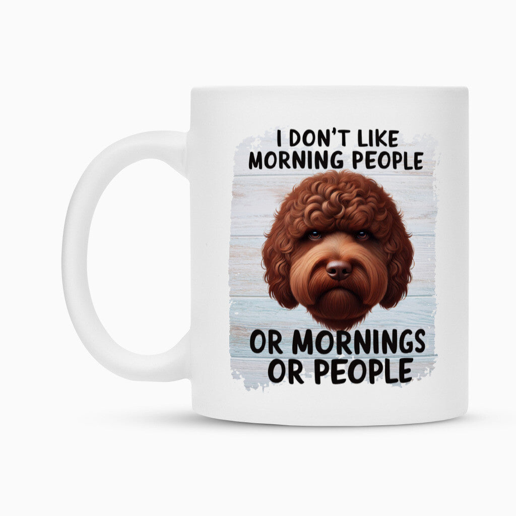 Tasse "Labradoodle braun - Morning People" – hunde-shirt.de