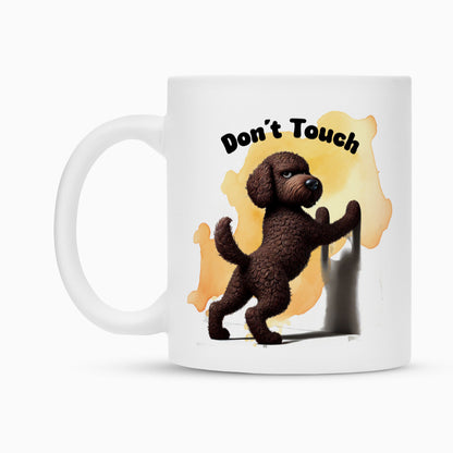 Tasse "Labradoodle braun - Don´t touch" – hunde-shirt.de