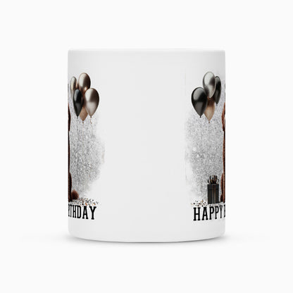 Tasse "Labradoodle braun - Happy Birthday" – hunde-shirt.de