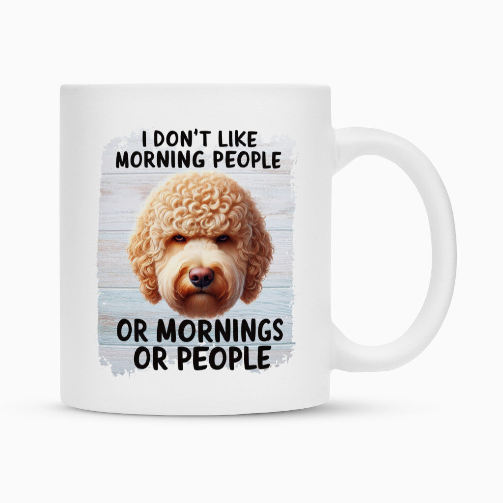Tasse "Labradoodle hell - Morning People" Weiß – hunde-shirt.de