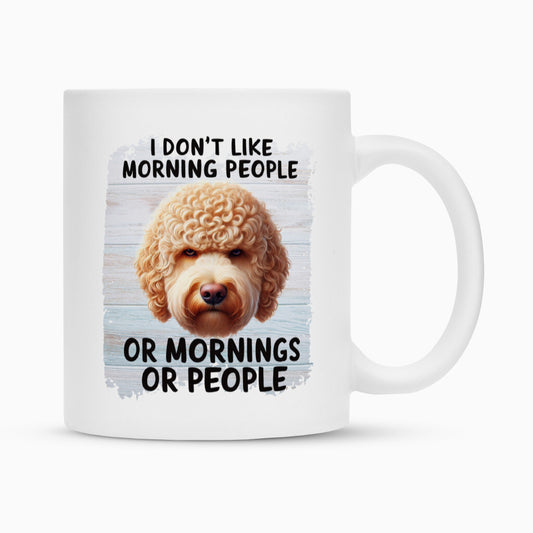 Tasse "Labradoodle hell - Morning People" Weiß – hunde-shirt.de