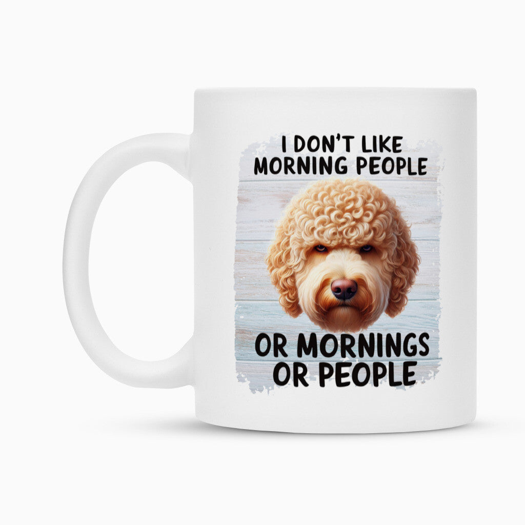 Tasse "Labradoodle hell - Morning People" – hunde-shirt.de