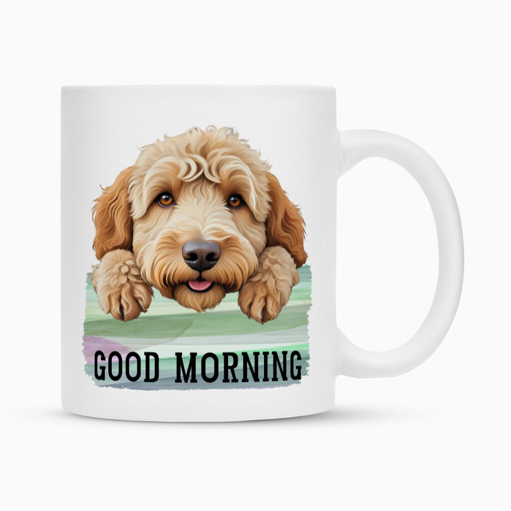Tasse "Labradoodle - Good Morning" Weiß – hunde-shirt.de
