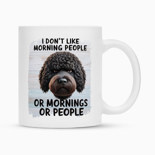 Tasse "Labradoodle schwarz - Morning People" Weiß – hunde-shirt.de