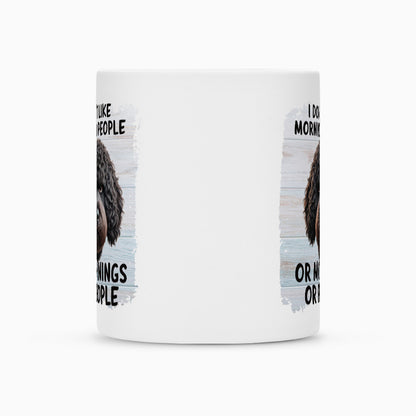 Tasse "Labradoodle schwarz - Morning People" – hunde-shirt.de
