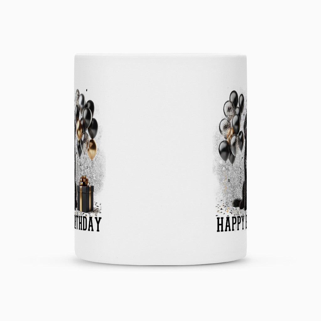Tasse "Labradoodle schwarz - Happy Birthday" – hunde-shirt.de