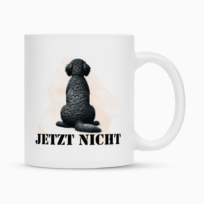 Tasse "Labradoodle schwarz - JETZT NICHT" Weiß – hunde-shirt.de