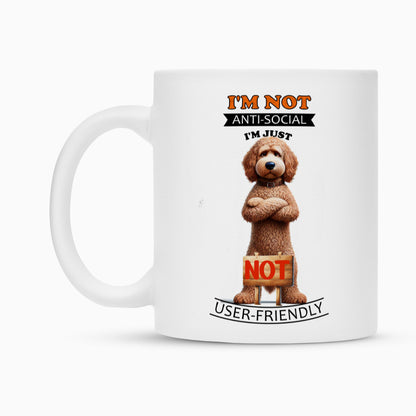 Tasse "Labradoodle braun - Anti-Social" – hunde-shirt.de