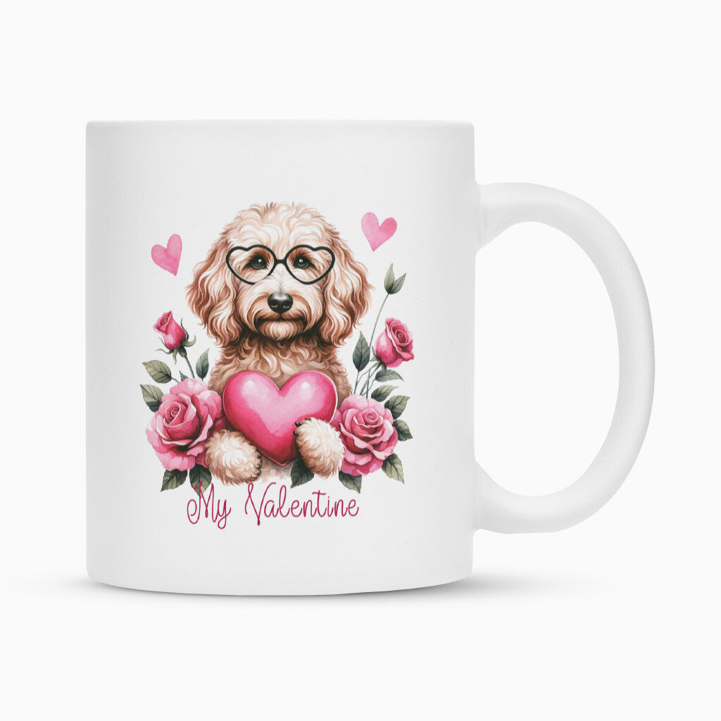 Tasse "Labradoodle - My Valentine" Weiß – hunde-shirt.de