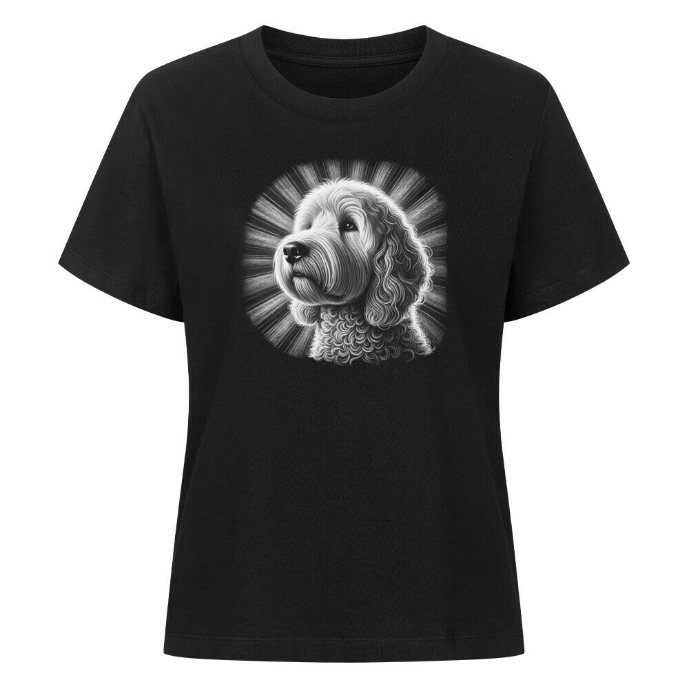 Premium Damen-Shirt "Labradoodle - Shine" Schwarz – hunde-shirt.de