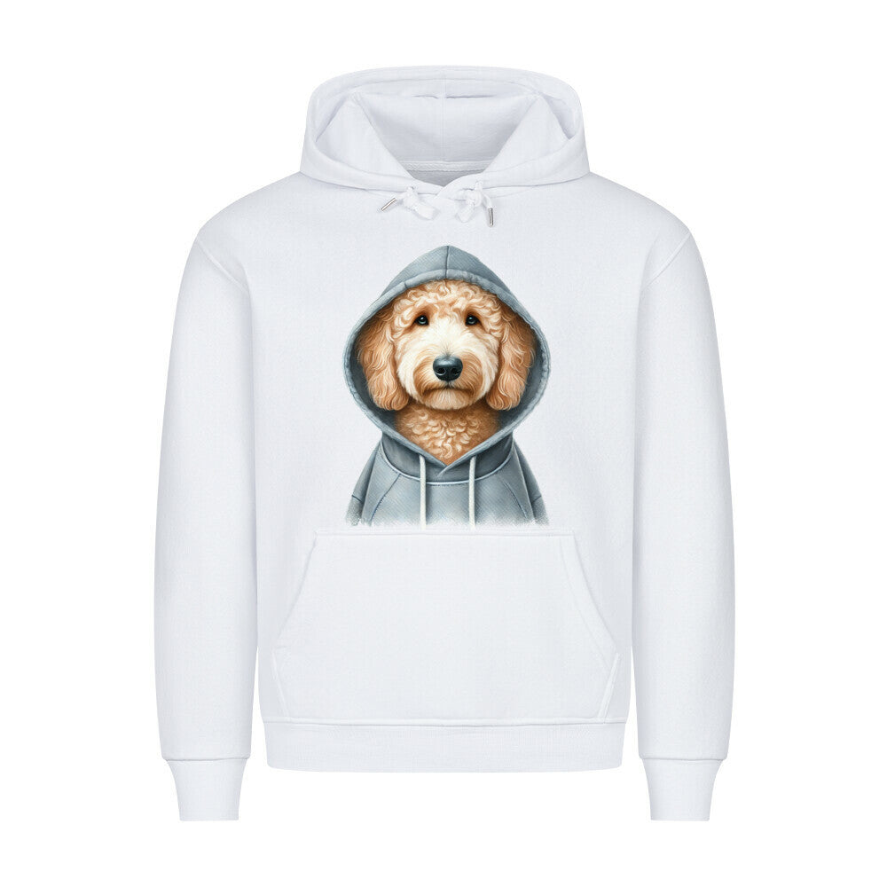 Premium Hoodie "Labradoodle - Hooded" Weiß – hunde-shirt.de