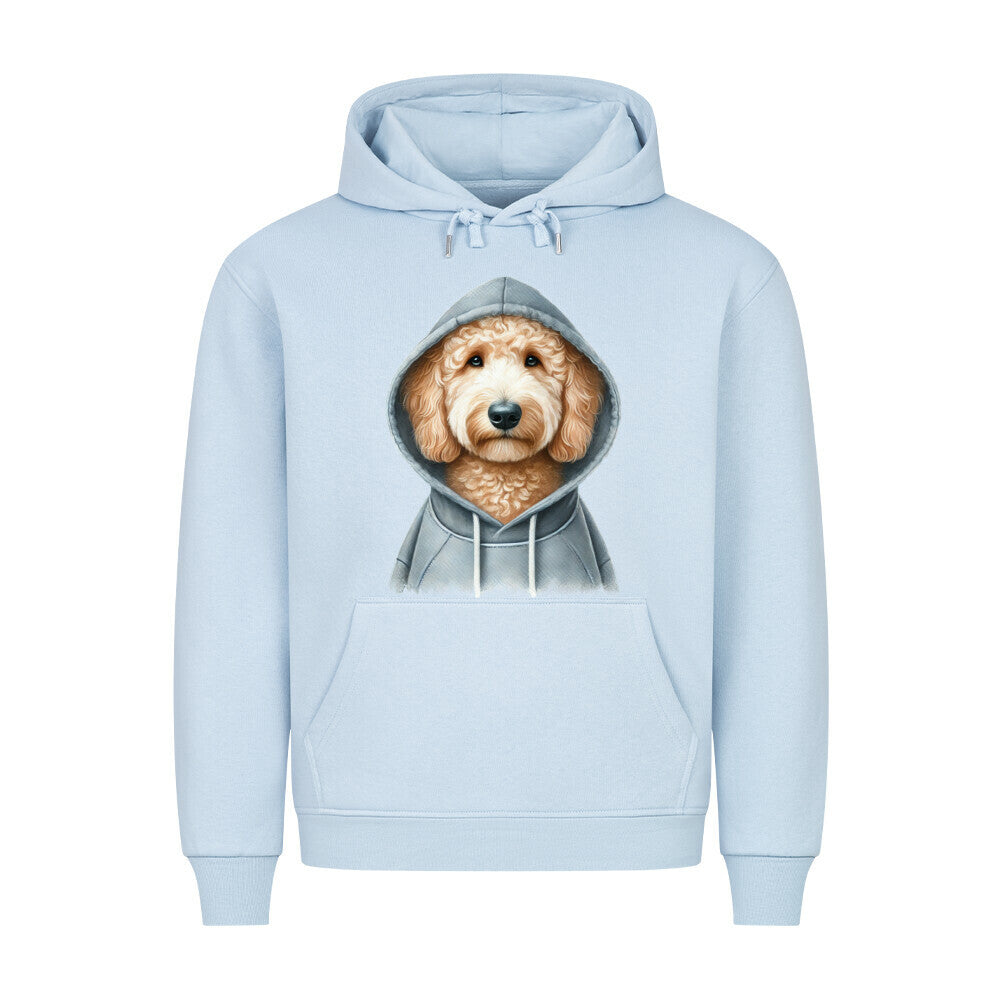 Premium Hoodie "Labradoodle - Hooded" Babyblau – hunde-shirt.de