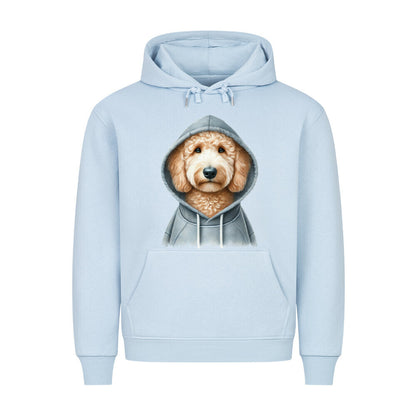 Premium Hoodie "Labradoodle - Hooded" Babyblau – hunde-shirt.de