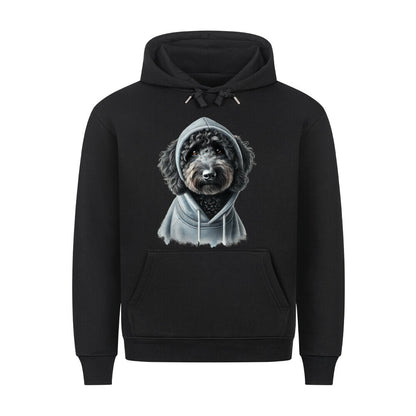 Premium Hoodie "Labradoodle schwarz - Hooded" Schwarz – hunde-shirt.de