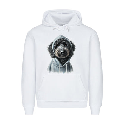Premium Hoodie "Labradoodle schwarz - Hooded" Weiß – hunde-shirt.de