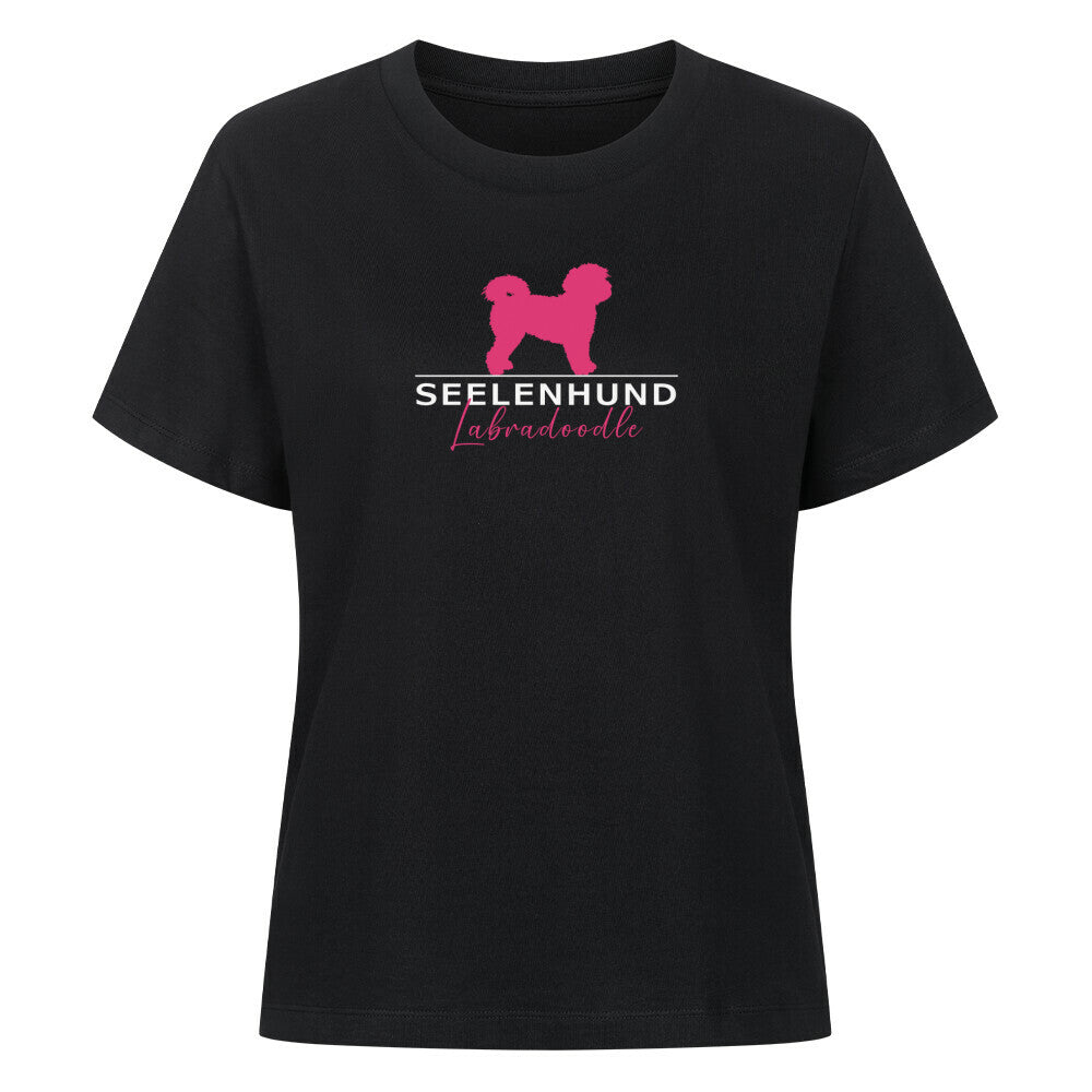 Premium Damen-Shirt "Labradoodle - Seelenhund" Schwarz – hunde-shirt.de