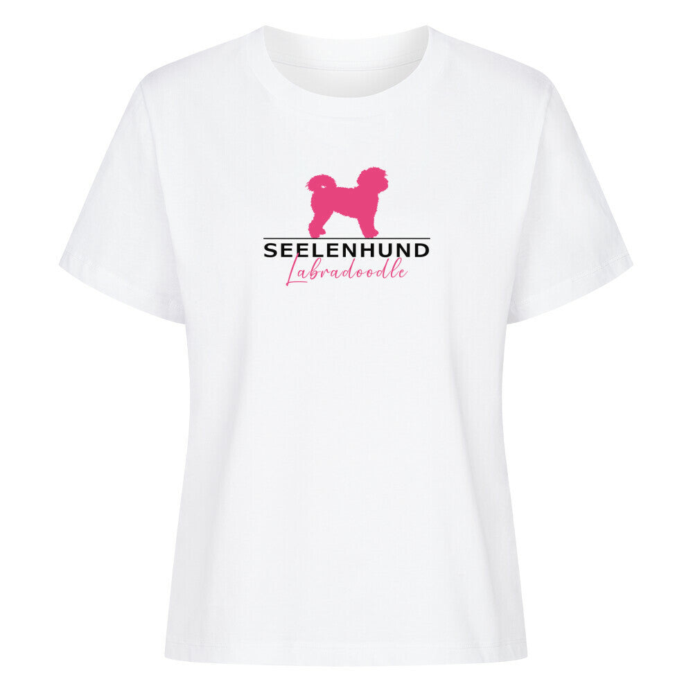 Premium Damen-Shirt "Labradoodle - Seelenhund" Weiß – hunde-shirt.de
