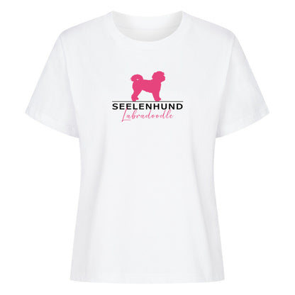 Premium Damen-Shirt "Labradoodle - Seelenhund" Weiß – hunde-shirt.de