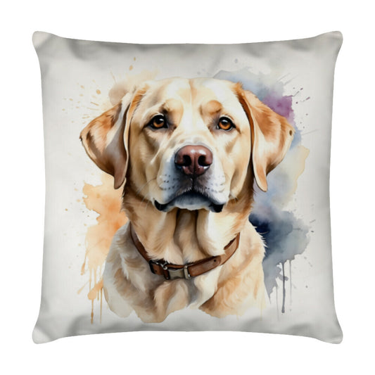 Kissen "Labrador - Splash" Weiß – hunde-shirt.de
