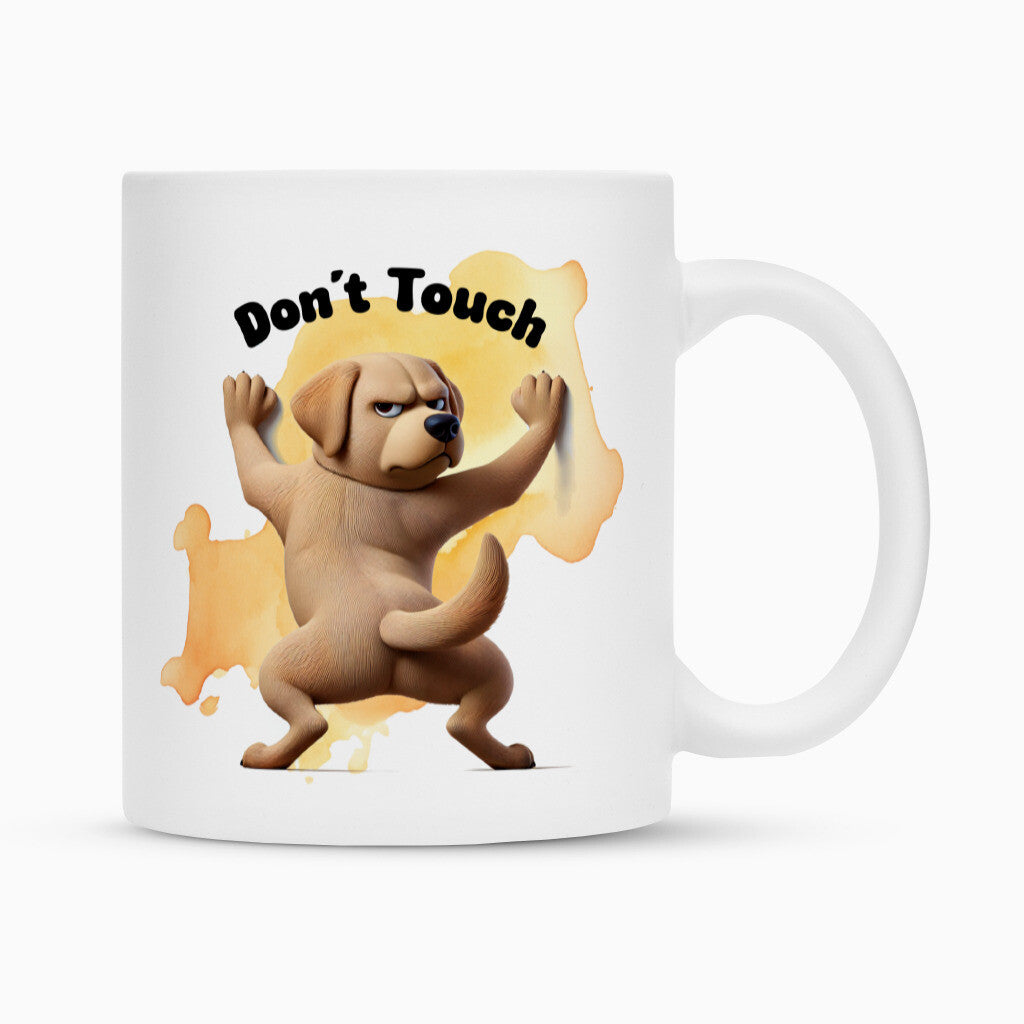 Tasse "Labrador - Don´t touch" Weiß – hunde-shirt.de