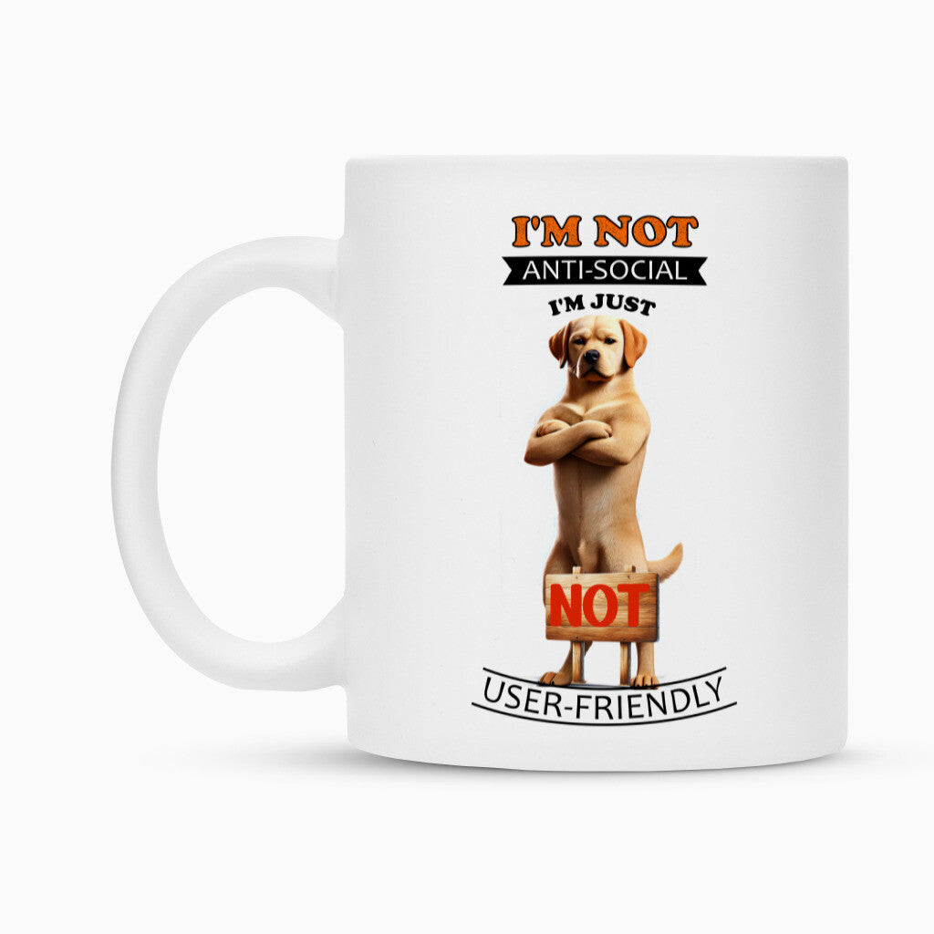 Tasse "Labrador - Anti-Social" – hunde-shirt.de