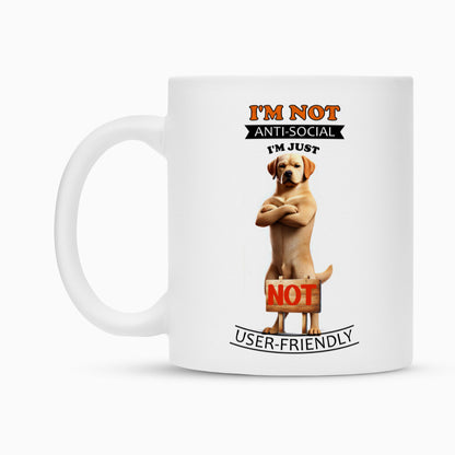 Tasse "Labrador - Anti-Social" – hunde-shirt.de