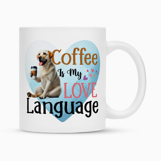 Tasse "Labrador - Love Language" Weiß – hunde-shirt.de