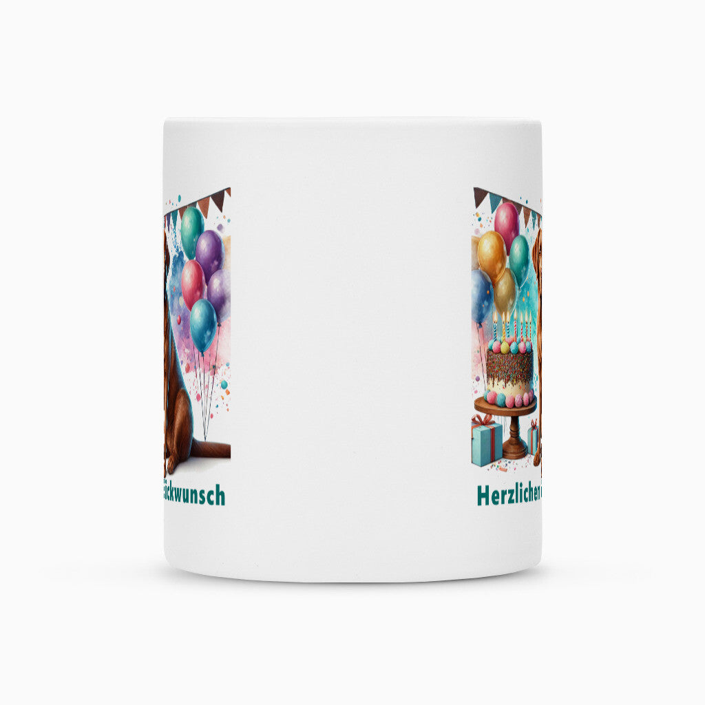 Tasse "Labrador braun - Herzlichen Glückwunsch" – hunde-shirt.de