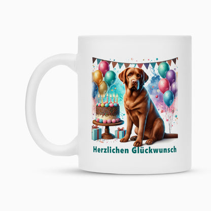 Tasse "Labrador braun - Herzlichen Glückwunsch" – hunde-shirt.de