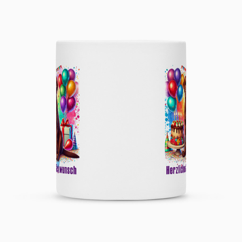 Tasse "Labrador braun - Glückwunsch" – hunde-shirt.de