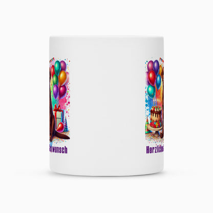 Tasse "Labrador braun - Glückwunsch" – hunde-shirt.de