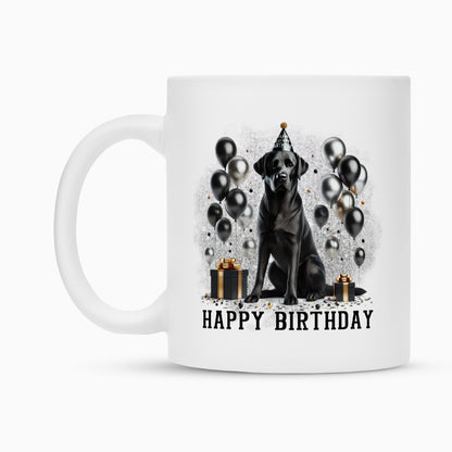 Tasse "Labrador schwarz - Happy Birthday" – hunde-shirt.de