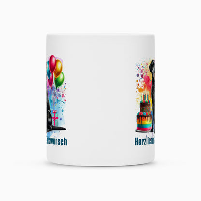 Tasse "Labrador schwarz - Glückwunsch" – hunde-shirt.de