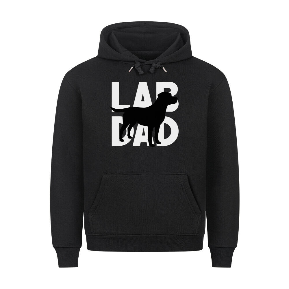 Premium Hoodie "Labrador - LAB DAD" Schwarz – hunde-shirt.de