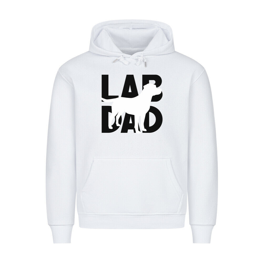 Premium Hoodie "Labrador - LAB DAD" Weiß – hunde-shirt.de